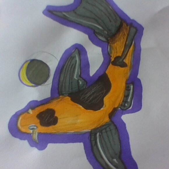 Aesthetic koi art (thick paper) - Picture 2 of 3